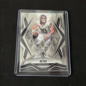 Panini Silver and Black Bo Nix Broncos Football Card